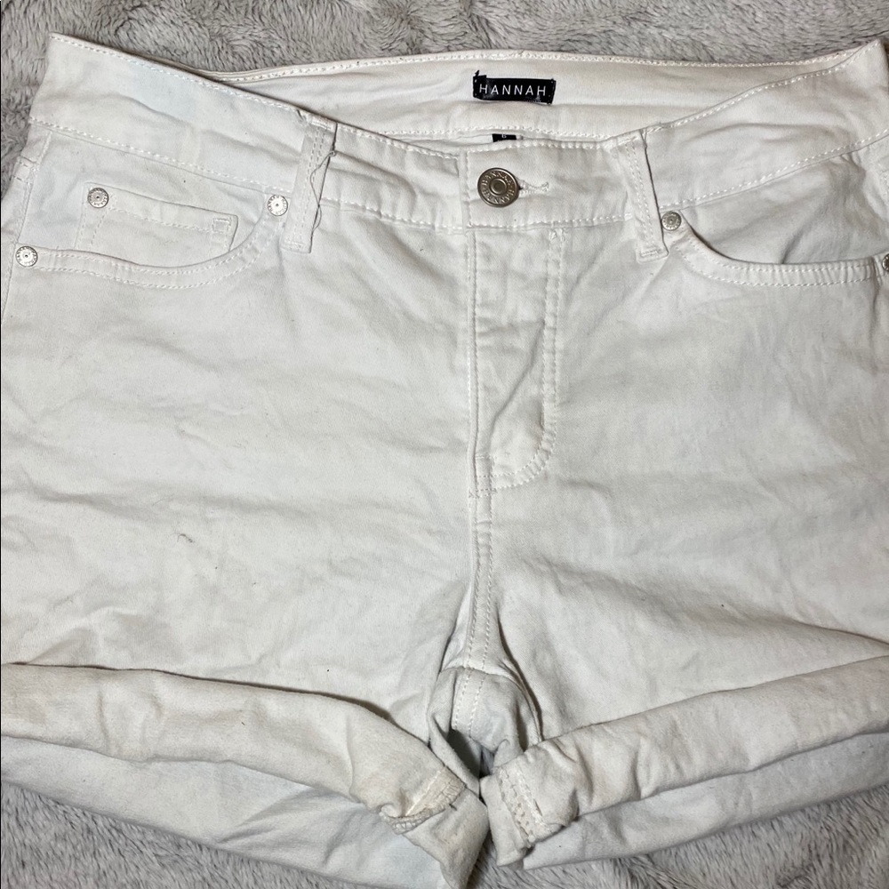 white denim Hannah shorts